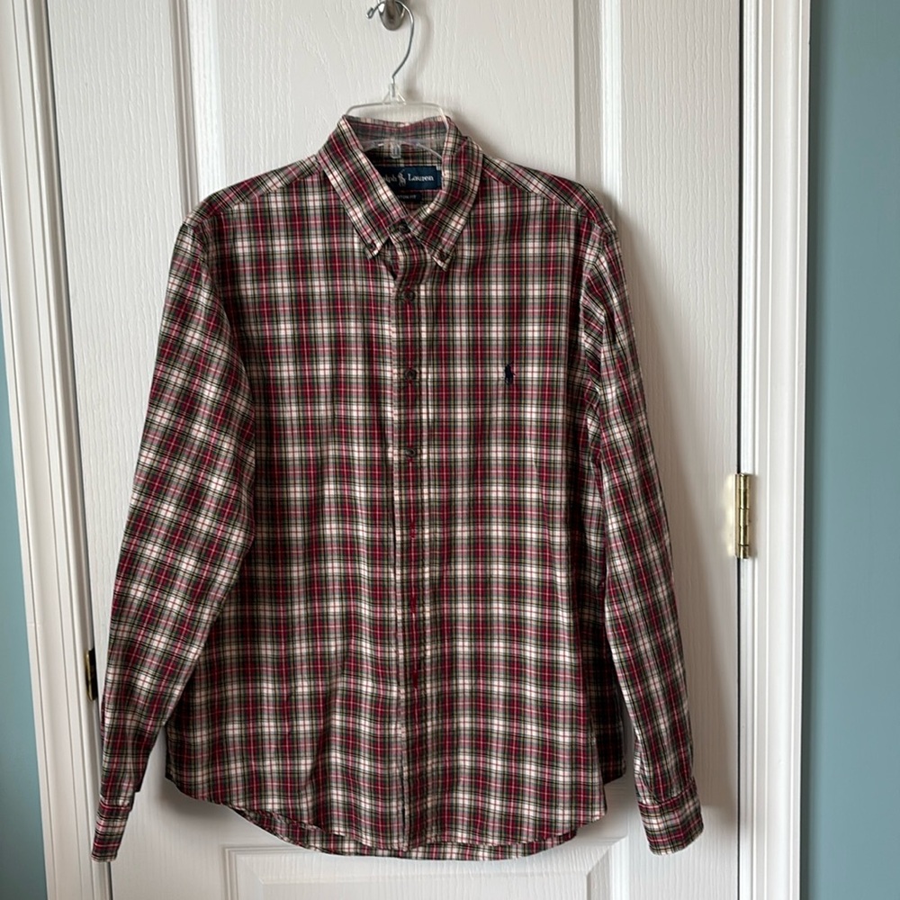 Ralph Lauren polo woven shirt, custom fit - large